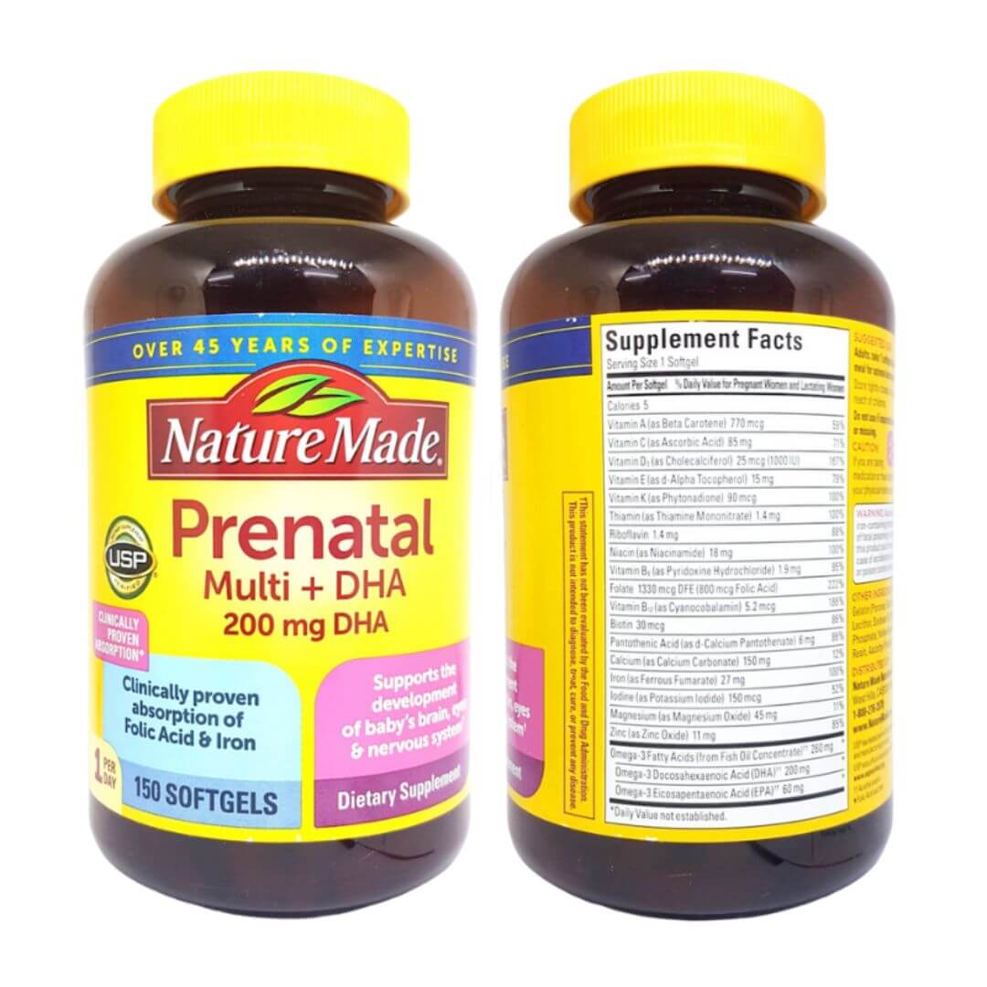 Prenatal Folic Acid Dha Nature Made Vitamin T Ng H P Cho B B U