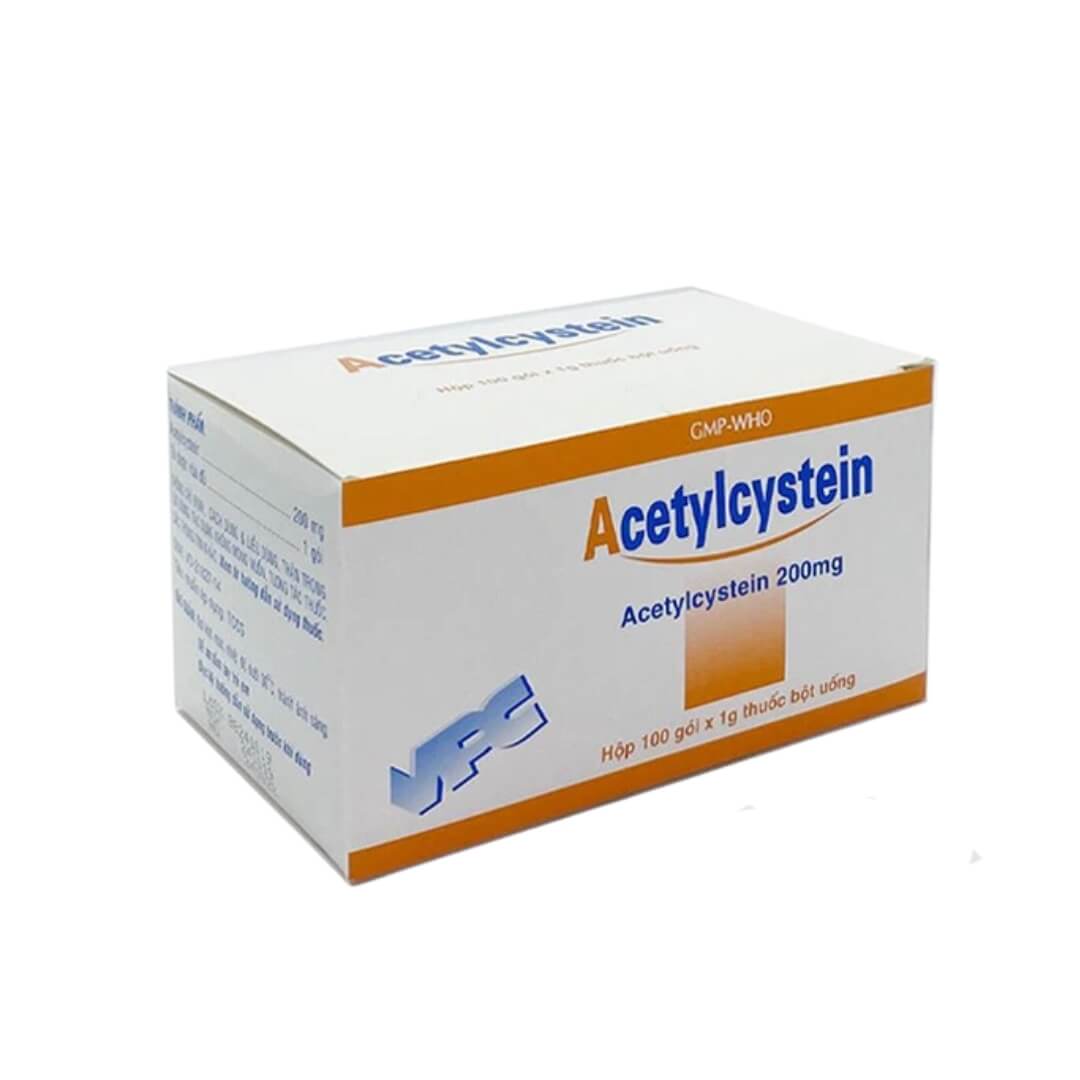 Thuốc bột Acetylcystein 200mg Pharimexco Pharmart vn