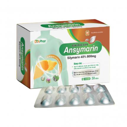 Ansymarin Silymarin 800mg hỗ trợ giải độc gan