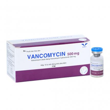 Bột Pha Tiêm Vancomycin 500Mg trị nhiễm khuẩn nặng