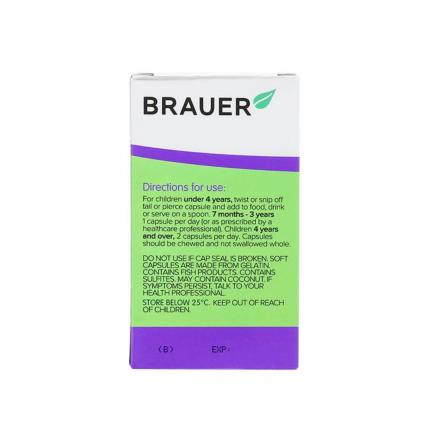 Brauer Ultra Pure DHA chai 60 viên nhai bổ não bé từ 7 tháng 4