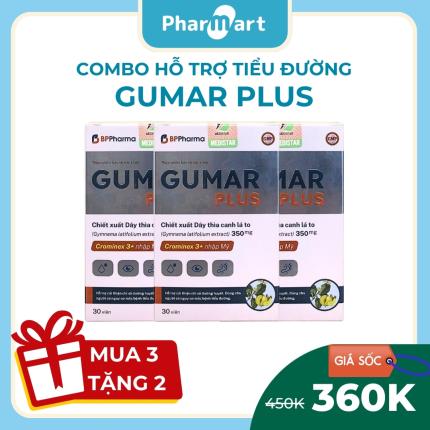 Combo 3 hộp Gumar Plus 30 viên