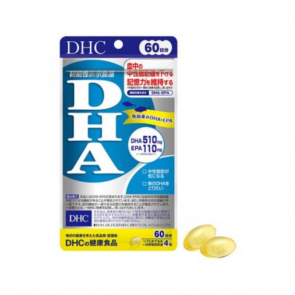 DHC DHA 60 ngày - Bổ sung DHA, EPA, hỗ trợ giảm mỡ máu