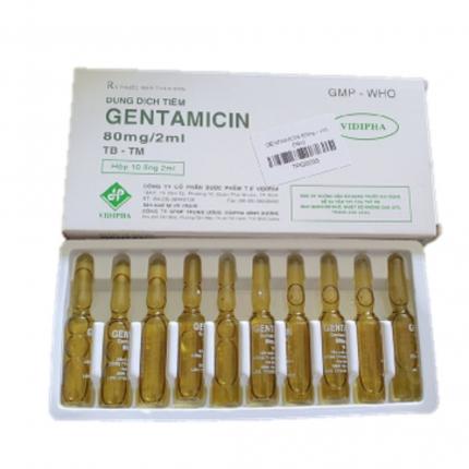 Dung dịch tiêm Gentamicin 80mg/2ml