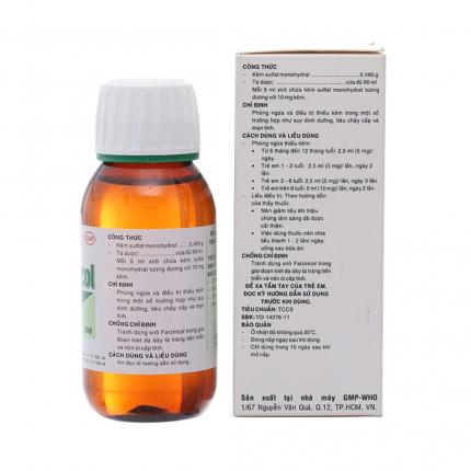 Chai 90ml Siro Farzincol 10mg/5ml