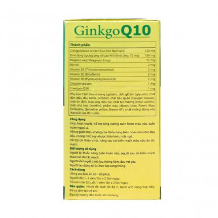 Ginkgo Q10 IsoPharco - Hỗ trợ lưu thông máu não