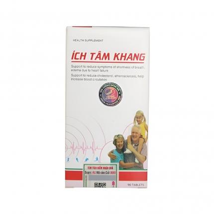 Ích Tâm Khang - Hỗ trợ giảm triệu chứng suy tim lọ 90 viên