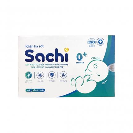 Khăn hạ sốt thảo dược Sachi 0+ - Hạ nhiệt giảm sốt cho bé