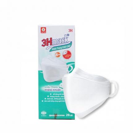 Khẩu Trang Kháng Khuẩn 4D 3Hmask Vĩnh Tiến 20 Cái