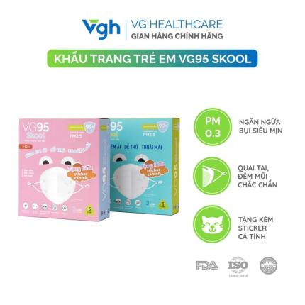 Khẩu trang KN95 trẻ em VG95 Skool