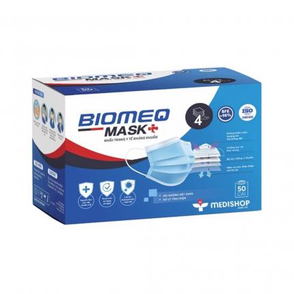 Khẩu trang y tế kháng khuẩn Biomeq Mask 4 lớp người lớn giá tốt