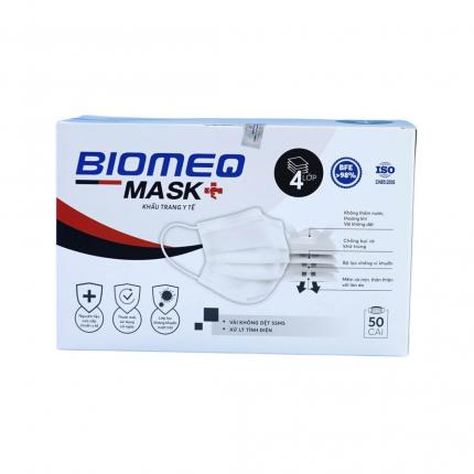 Khẩu trang y tế kháng khuẩn Biomeq Mask 4 lớp người lớn giá tốt