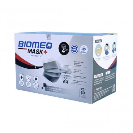 Khẩu trang y tế kháng khuẩn Biomeq Mask 4 lớp người lớn giá tốt