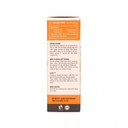 M'smarty drops vitamin D3-K2 - Hỗ trợ tăng chiều cao lọ 10ml