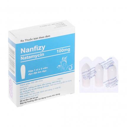 Nanfizy Natamycin 100mg hộp 1 vỉ x 3 viên đặt Moldova