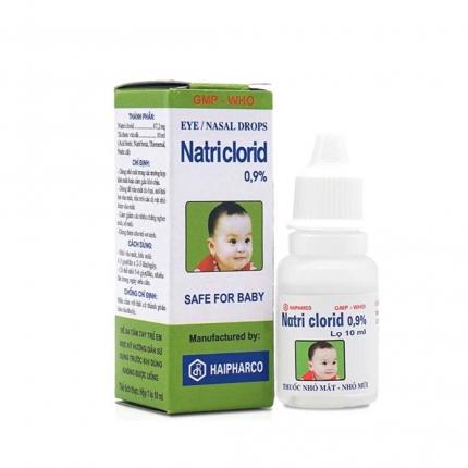 Nước muối nhỏ mắt Nacl 0,9 Haipharco lọ 8ml