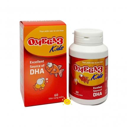 Omega 3 Kids DHA lọ 60 viên giúp bé phát triển trí não, thị lực