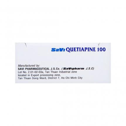 Savi Quetiapine 100 - Điều trị tâm thần phân liệt