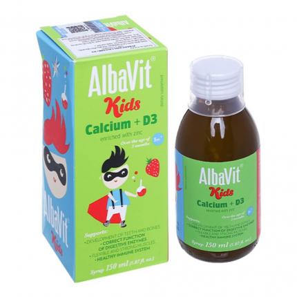 Siro Albavit Kids Calcium + D3 cho xương chắc khỏe