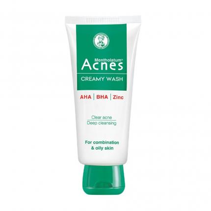 Sữa rửa mặt Acnes Creamy Wash AHA/BHA/ZinC