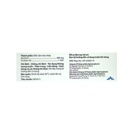 Agiclovir Agimexpharm (400mg)