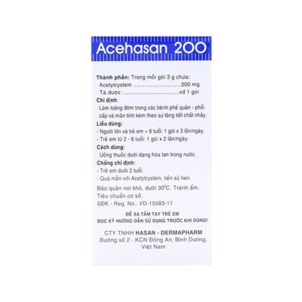 Cốm Acehasan 200mg (30 gói)