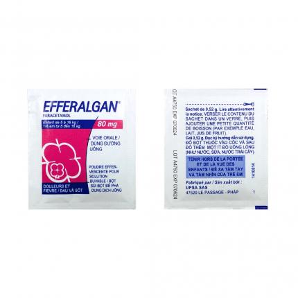 Thuốc Efferalgan 80mg - Điều trị giảm đau, hạ sốt