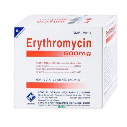 Thuốc erythromycin 500mg có tương tác với những loại thuốc nào?
