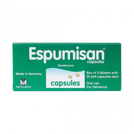 Mặt sau thuốc Espumisan 40Mg