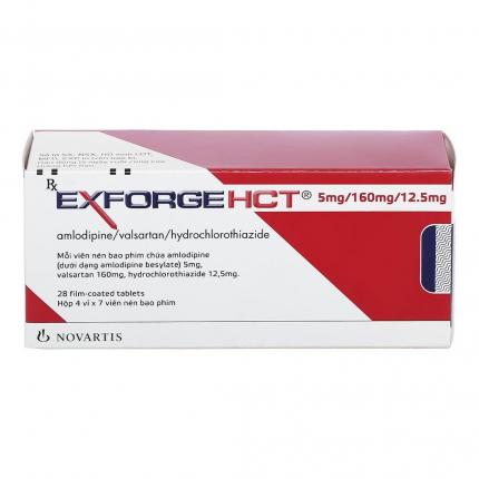 Thuốc Exforge Hct 5Mg/160Mg/12,5Mg Điều Trị Huyết Áp