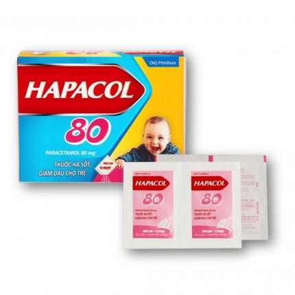 Thuốc Hapacol 80mg có tác dụng giúp hạ sốt ở trẻ em trong những trường hợp nào?
