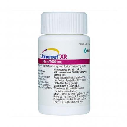 Thuốc Janumet Xr 50Mg/1000Mg Điều Trị Tiểu Đường