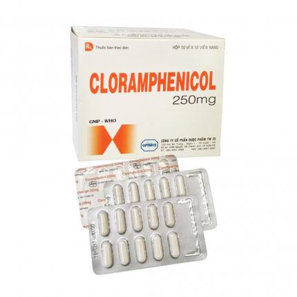 Thuốc kháng sinh Cloramphenicol 250 mg TW25