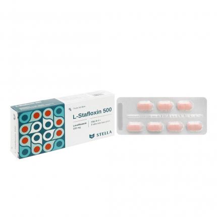 Thuốc L-Stafloxin 500 Hộp 2 vỉ x 7 viên