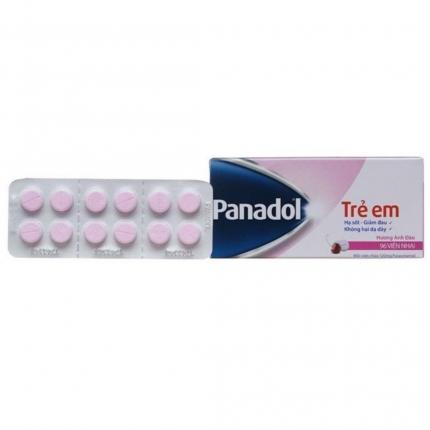 Thuốc Panadol Trẻ Em Giảm Đau, Hạ Sốt viên nhai Hương Anh Đào