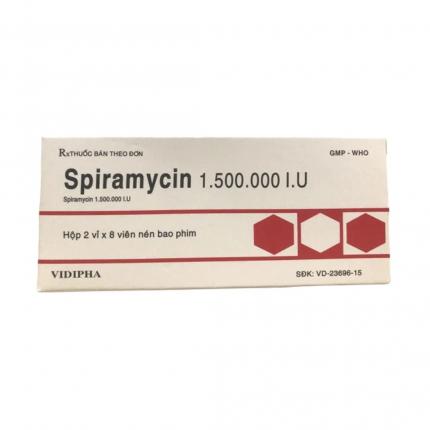 Thuốc Spiramycin 1500000 IU trị nhiễm khuẩn hô hấp