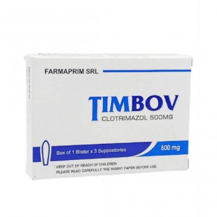 Timbov Clotrimazol 500mg hộp 1 vỉ x 3 viên đặt Farmaprim Srl