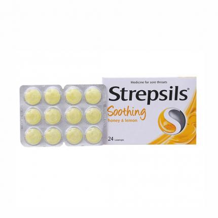 Viên ngậm Strepsils Soothing Honey & Lemon