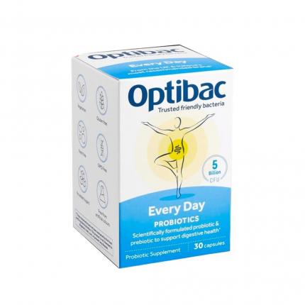 Mặt trước hộp viên uống OptiBac Probiotics Everyday