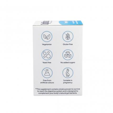 Mặt bên hộp viên uống OptiBac Probiotics Everyday