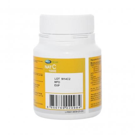 Vitamin C Nat 1000 Lọ 30 viên - Tăng cường đề kháng