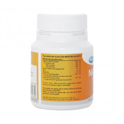 Thành phần chính của Vitamin C Nat 1000 Lọ 30 viên