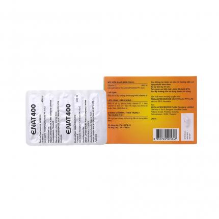 Mặt sau Vitamin E Enat 400