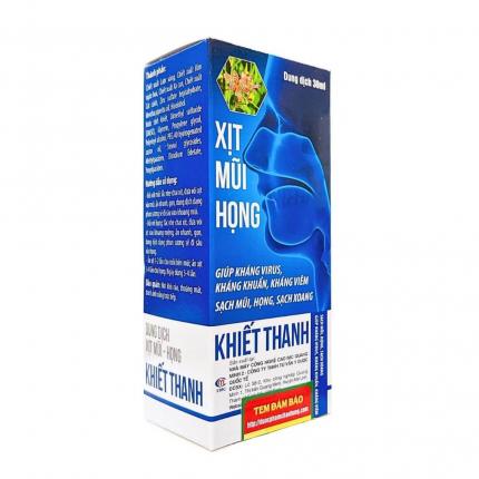 Xịt Mũi Họng Khiết Thanh - Làm sạch, loại bỏ bụi bẩn