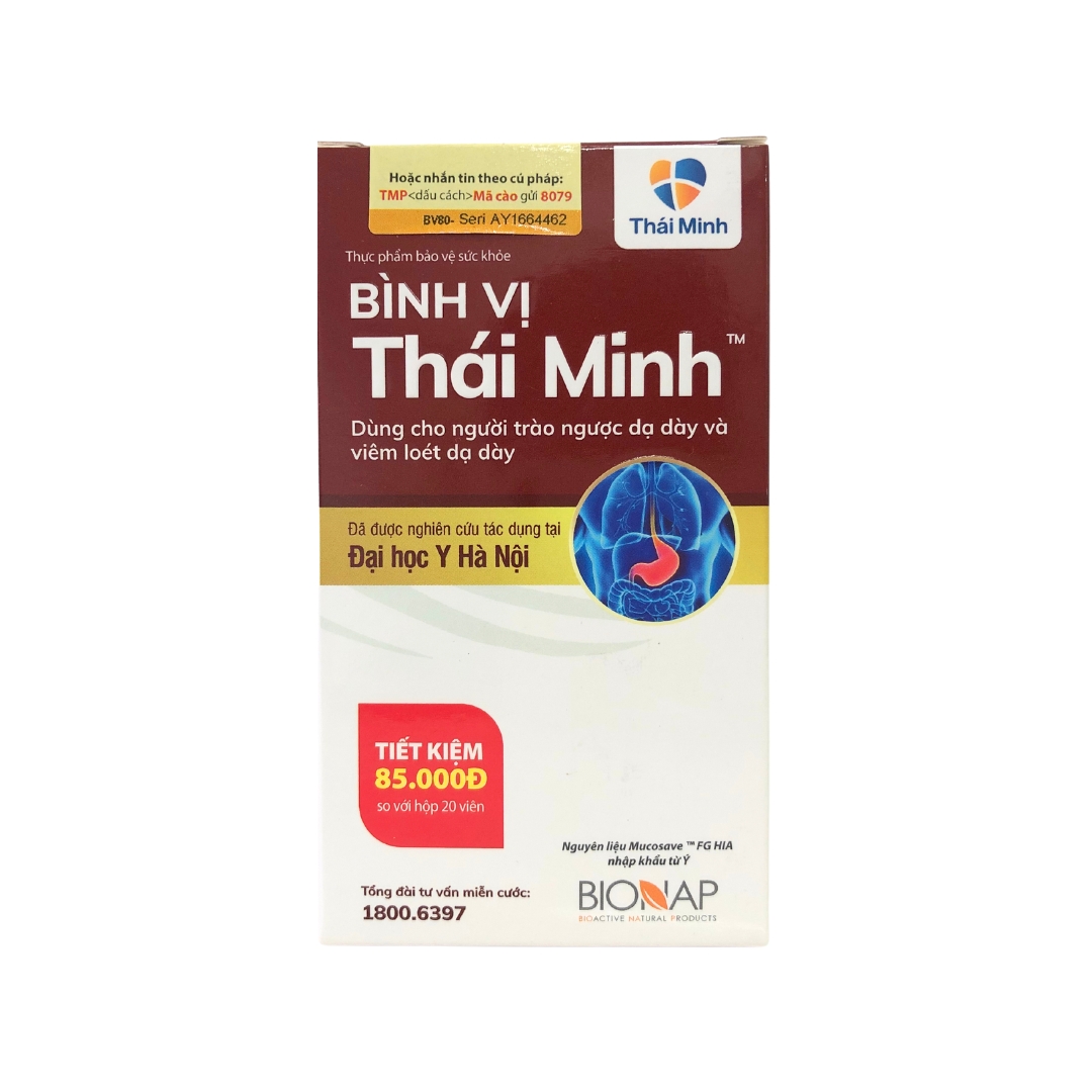 Bình Vị Thái Minh - Hỗ trợ viêm loét dạ dày, bảo vệ niêm mạc dạ dày ...