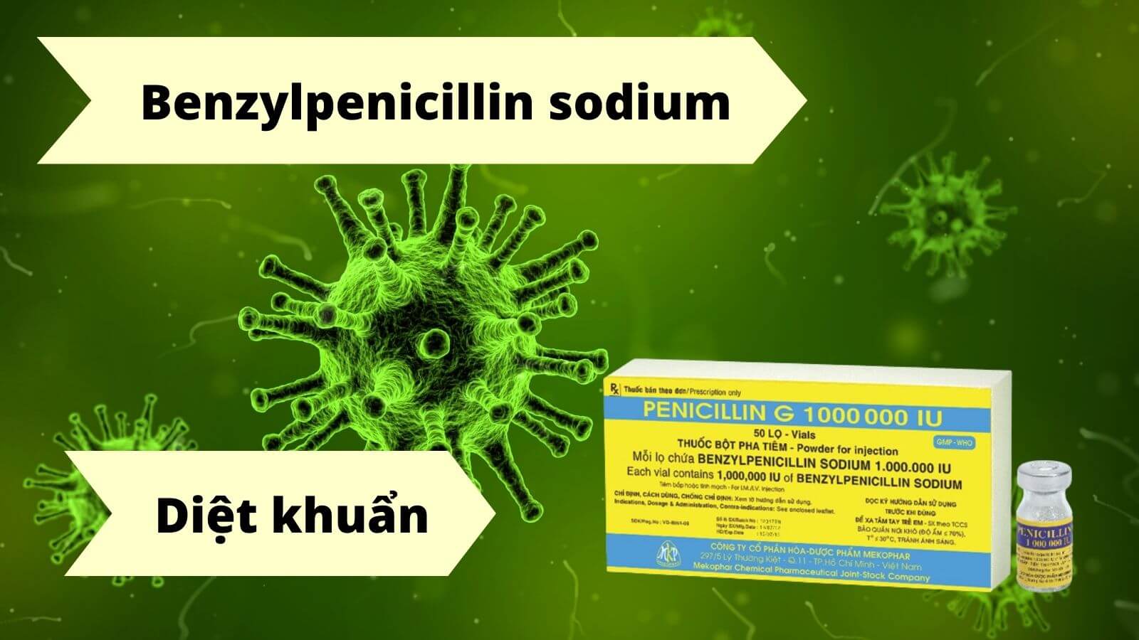 Benzylpenicillin sodium thành phần chính của Penicillin G