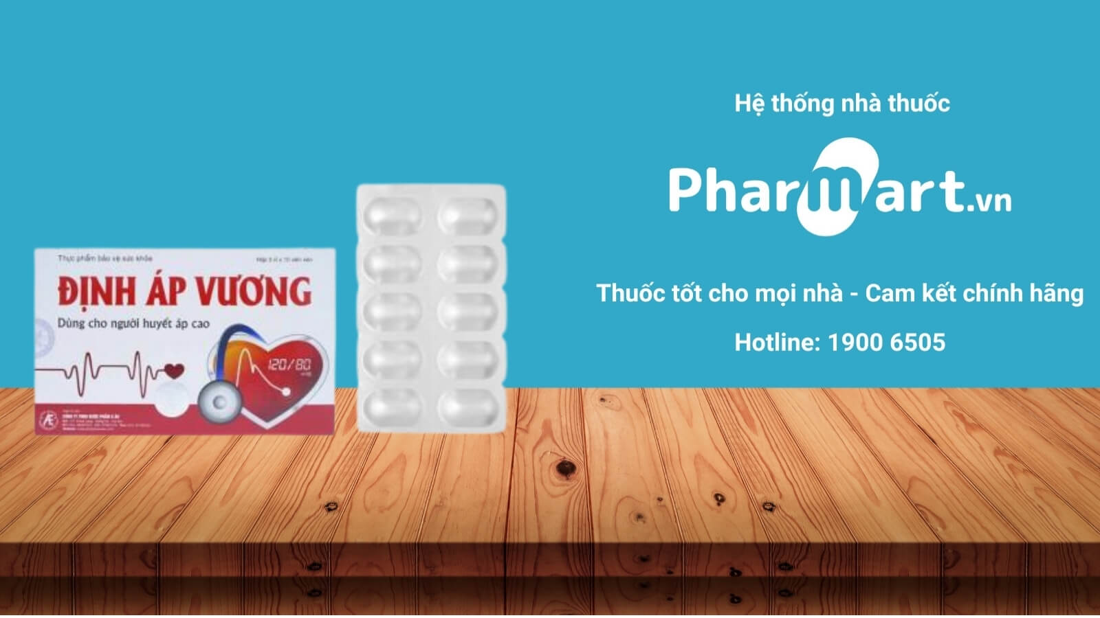 Mua ngay viên uống Định Áp Vương chính hãng tại Pharmart.vn