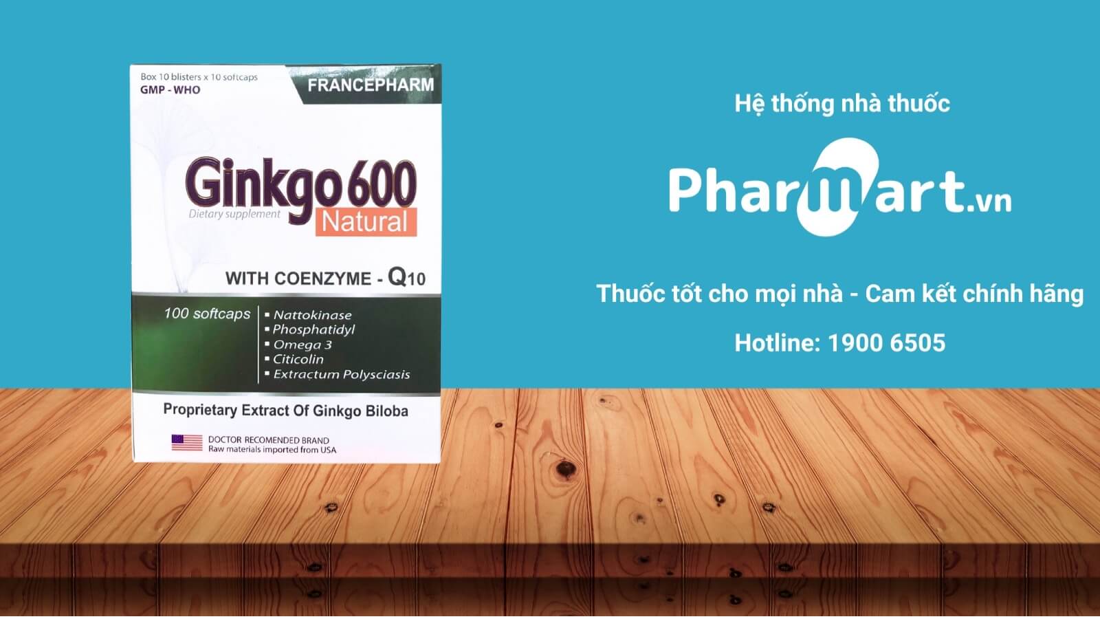 Mua ngay viên uống Ginkgo 600 Natural With Coenzyme Q10 chính hãng tại Pharmart.vn