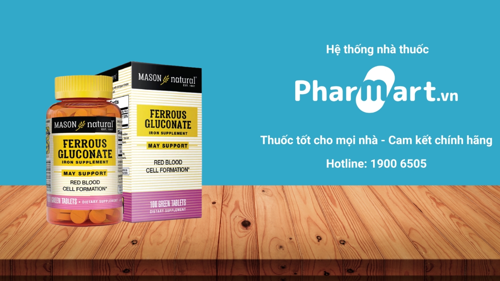 Mua ngay Mason Natural Ferrous Gluconate chính hãng tại Pharmart.vn