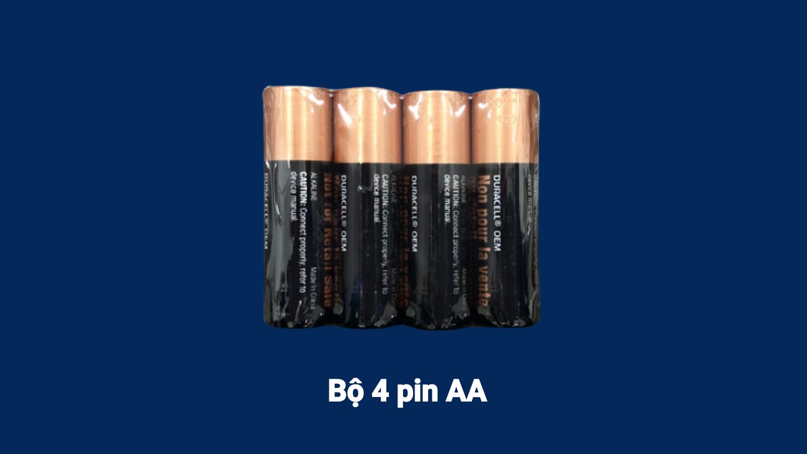 Bộ 4 pin AA thông dụng và dễ thay thế bằng pin thường